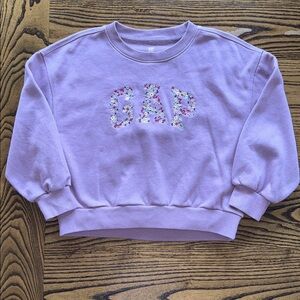 Girls Purple embroidered GAP Sweatshirt